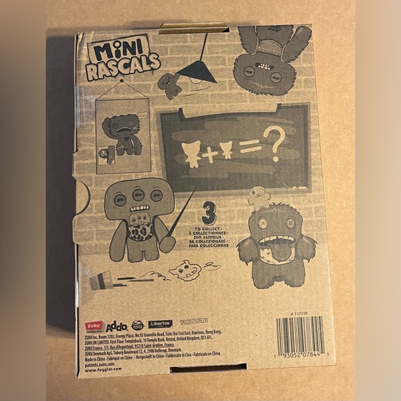 Fuggler Funny Ugly Monster Long Pile Mini Rascals 9” Brown Squidge - NEW - Picture 5 of 12